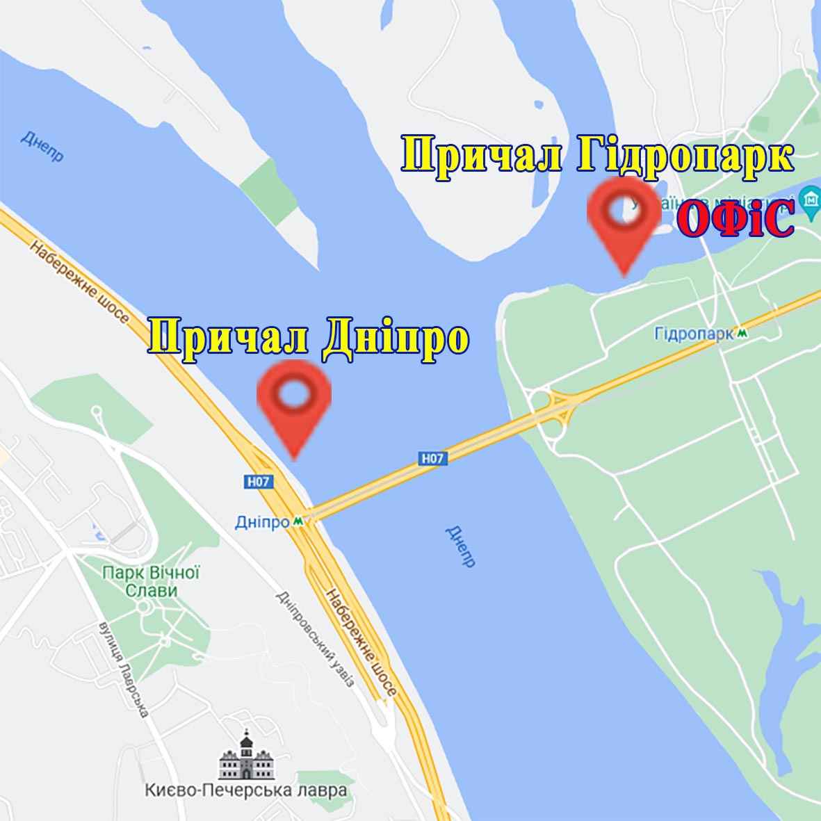 карта причалів